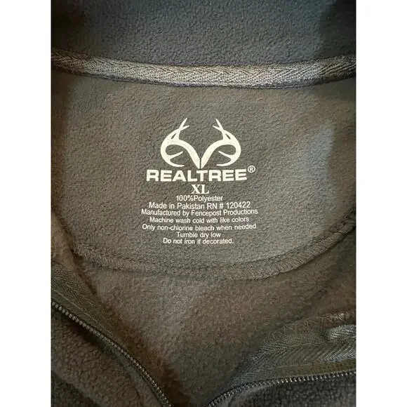 Realtree Gray Fleece Vest XL Soft Outdoor Layer Warm Giftable Winter - Picture 5 of 7